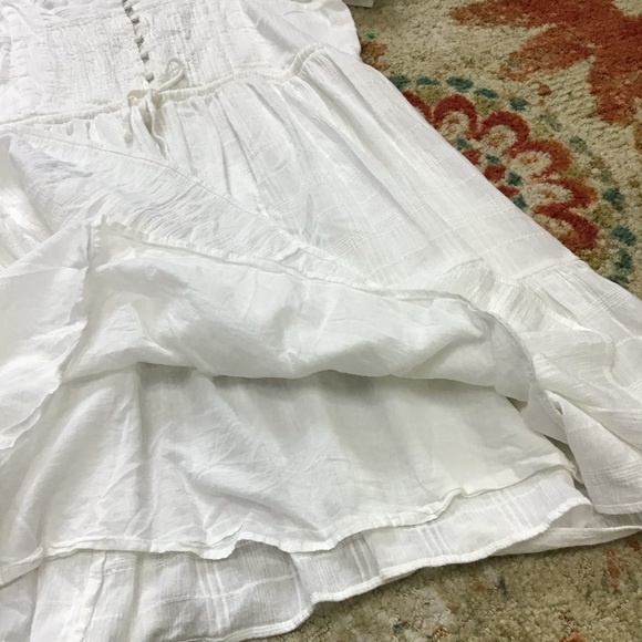 Madewell Babydoll Puff Sleeve Tiered poplin Dress Size L - Picture 9 of 11